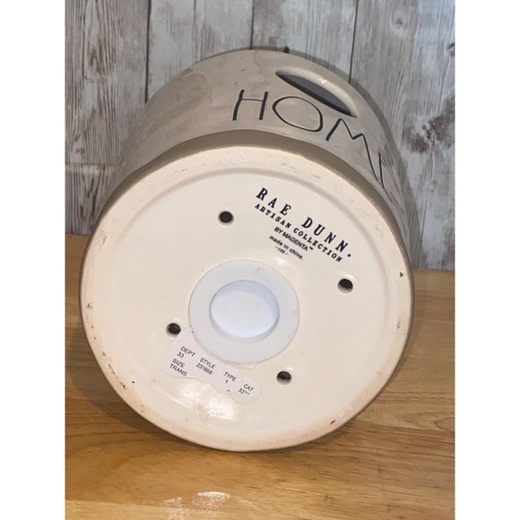 Rae Dunn Ceramic Home Round Cylinder Birdhouse Tan Bottom Farmhouse Home Decor - Picture 7 of 7